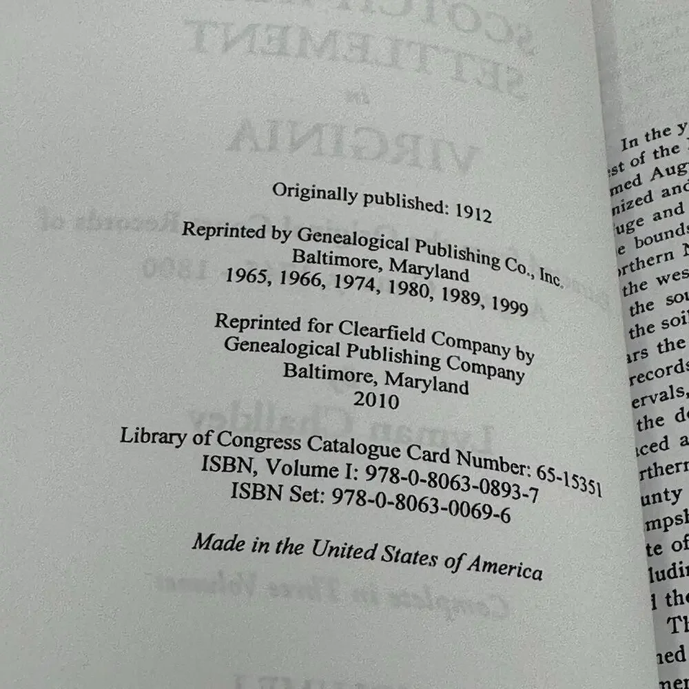 Chronicles of the Scotch-Irish Settlement in Virginia Vol. 1